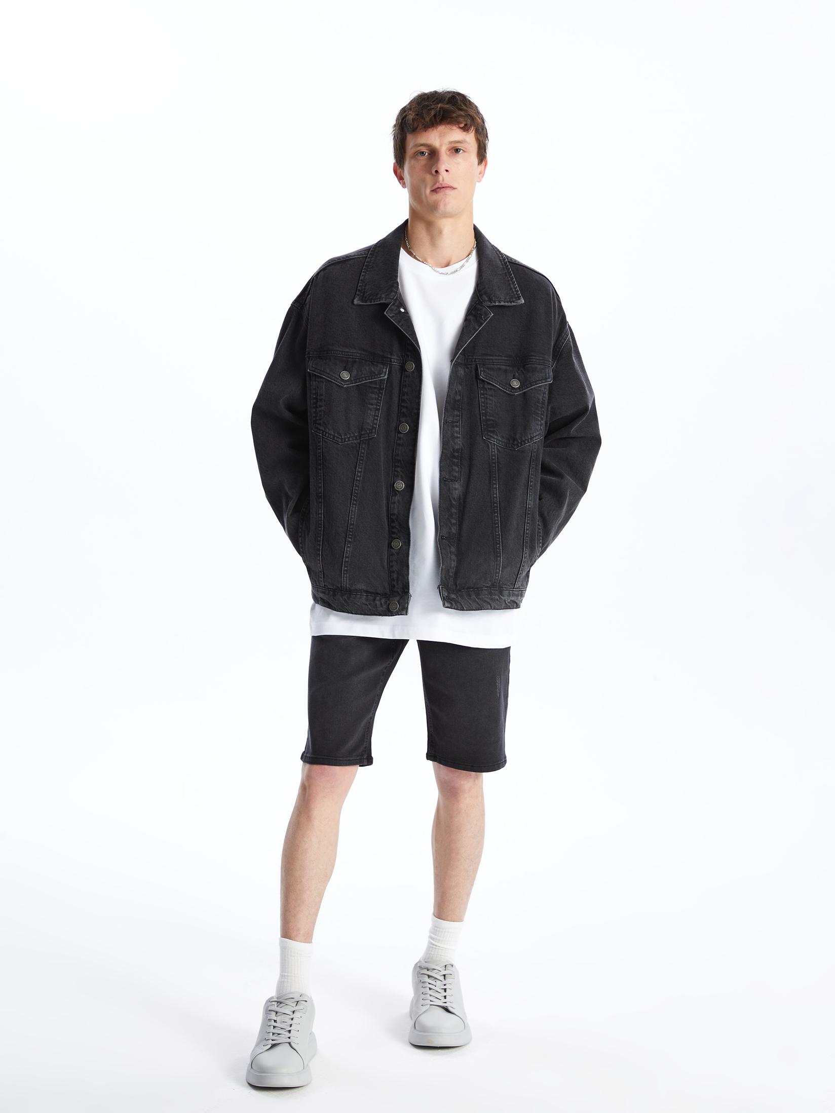 LC Waikiki Muški teksas šorc S44148Z8-326, Crni