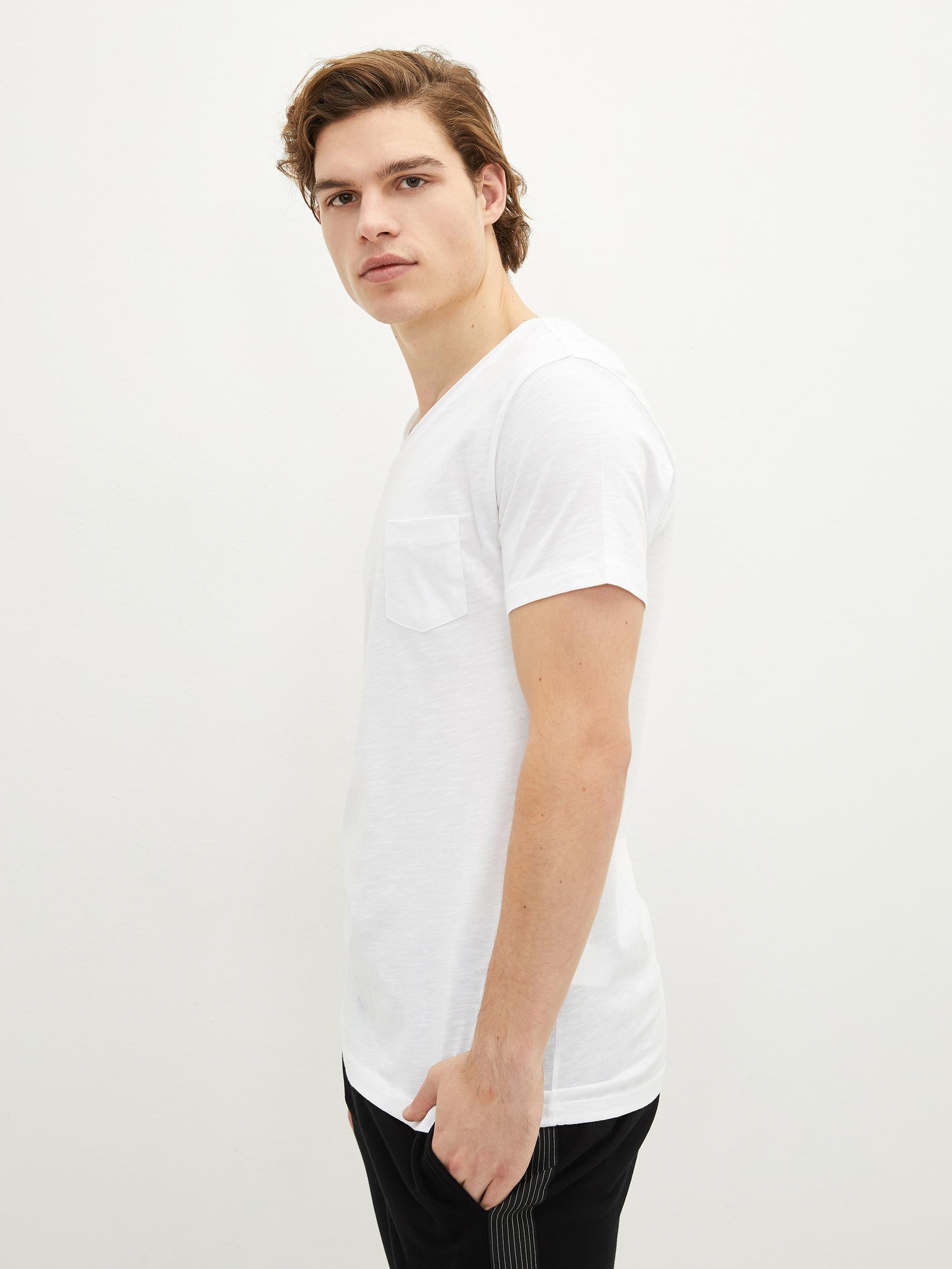 LC Waikiki Muška majica S25612Z8-Q6K, Bela