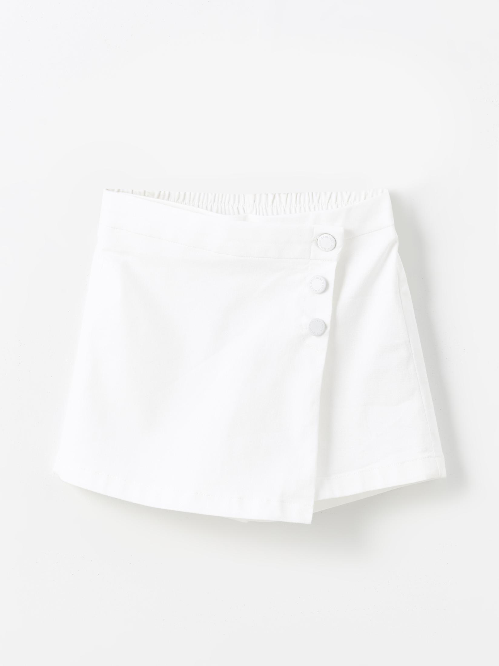 LC Waikiki Šorc-suknja za devojčice S4H115Z4-Q6K, Bela