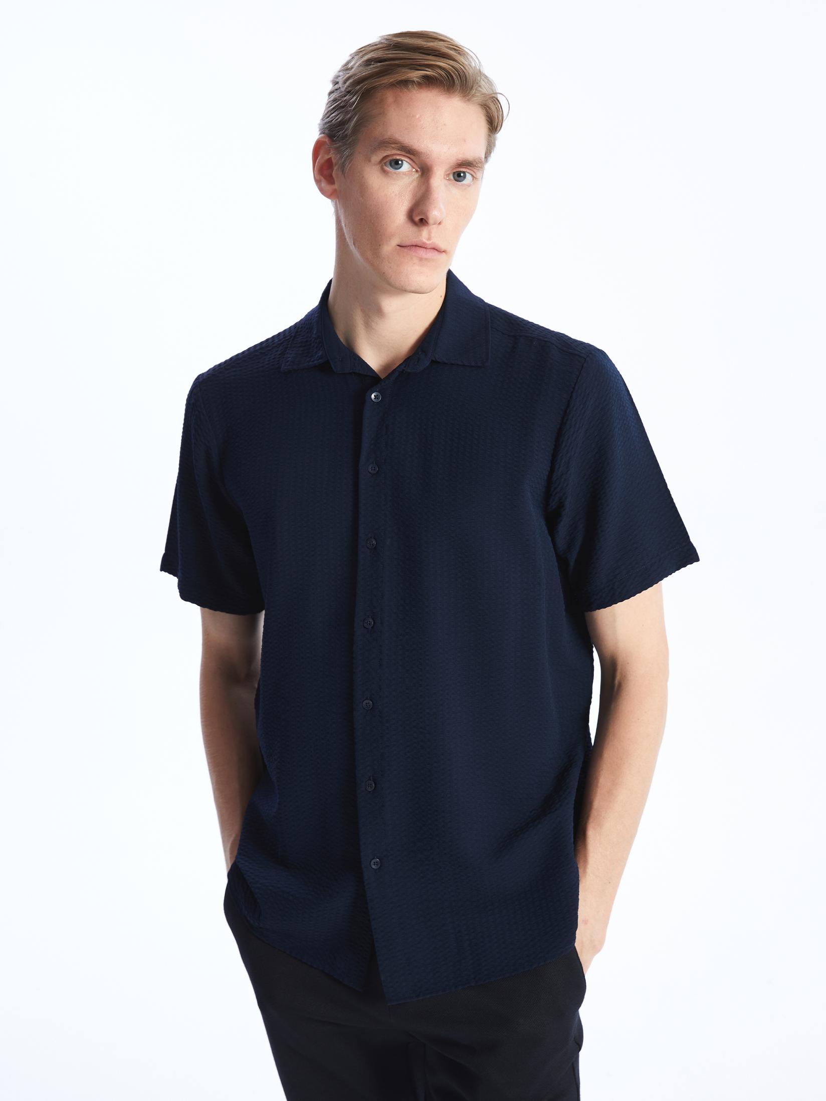 LC Waikiki Muška košulja S48887Z8-RFH, Teget