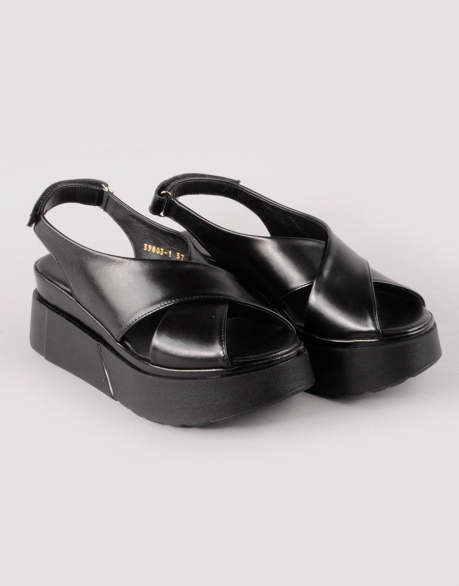 Paar Ženske kožne sandale 39803-1, Crne