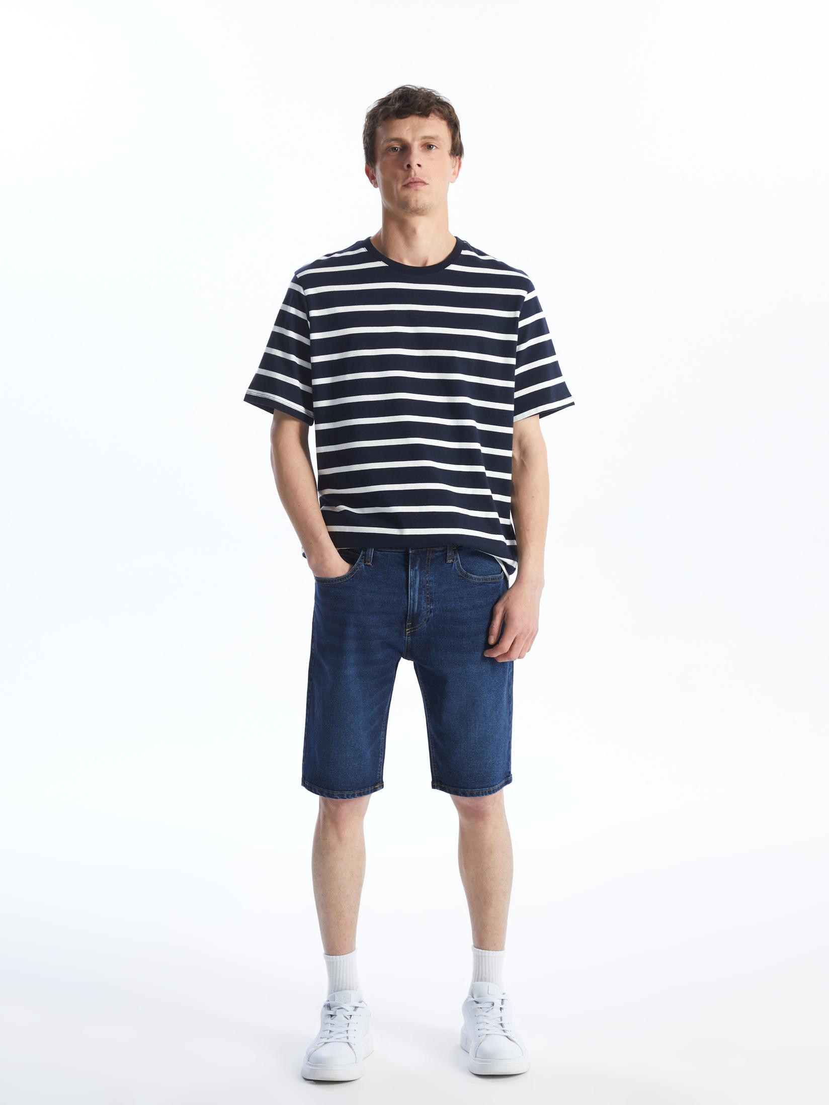 LC Waikiki Muški teksas šorc S4IL36Z8-309, Indigo