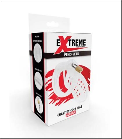 Hidden Desire Kavez za penis Chastity Cock Cage Acrylic, 7.6cm, Beli