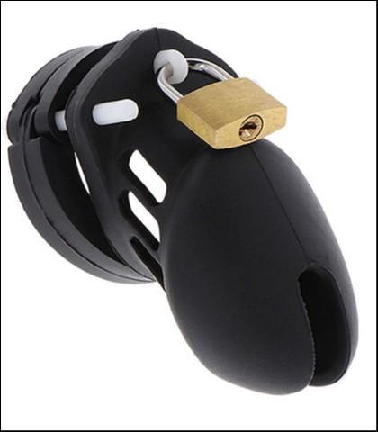 Hidden Desire Kavez za penis Chastity Cock Cage Silicone, Silikonski, 6.5cm, Crni