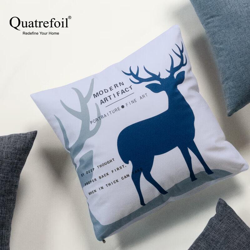 Quatrefoil Jastuk, Antibakterijski, 45x45 cm, Plavi
