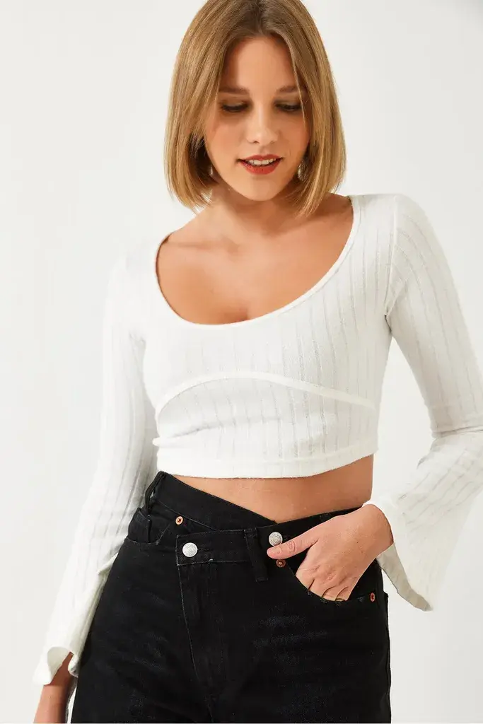 Bianco Lucci Ženska bluza 60351286, Brod izrez, Bela
