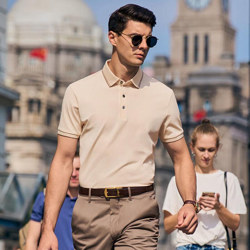 Mr.Bu Muška majica, Polo kragna, Krem
