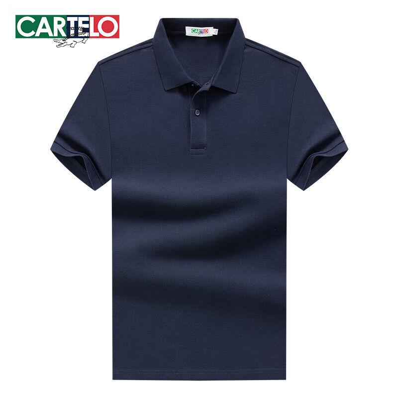 Limeng Polo majica za muškarce, Kratak rukav, Pamučna, Teget