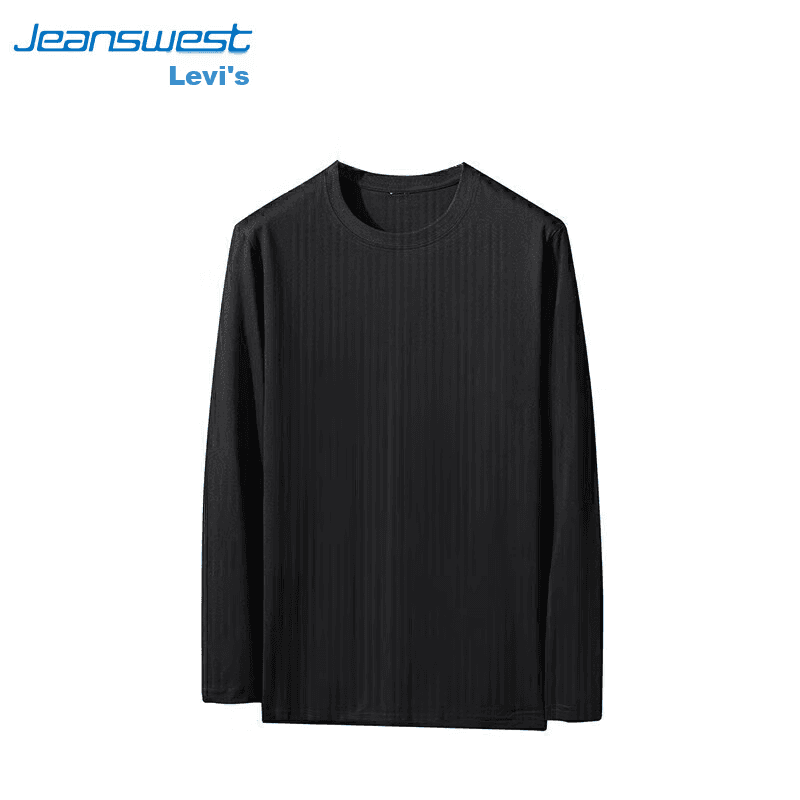 Jeanswest Majica za muškarce, Dug rukav, Pamučna, Crna