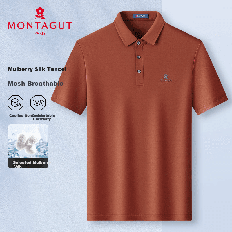 Montagut Muška majica, Polo kragna, Terakota