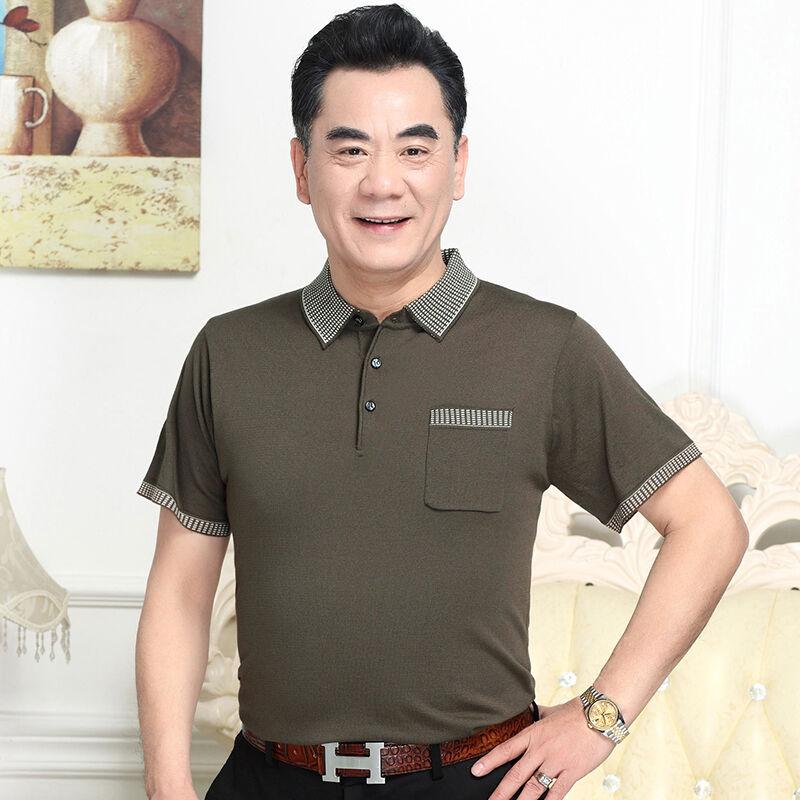 Hengyuanxiang Polo majica za muškarce, Kratak rukav, Zelena