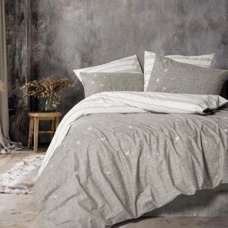 DekorDom Set posteljine Double CB Moke, Sivi