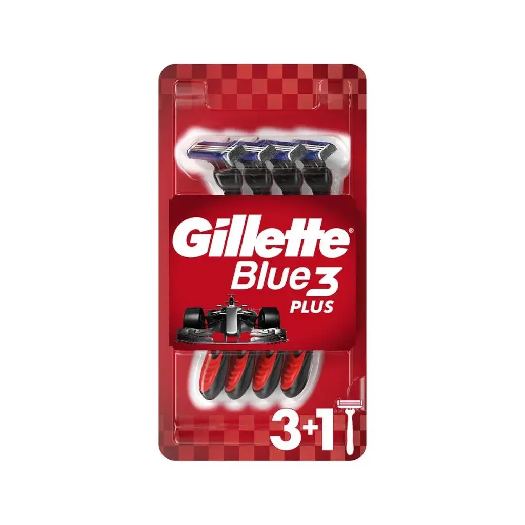 Gillette Muški brijač Blue 3 Plus Nitro, 3+1 komad, Crni