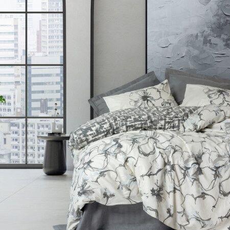 DekorDom Set posteljine Double CB Hilaris, Sivi