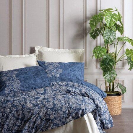 DekorDom Set posteljine Single CB Annika, 140x200cm, Teget