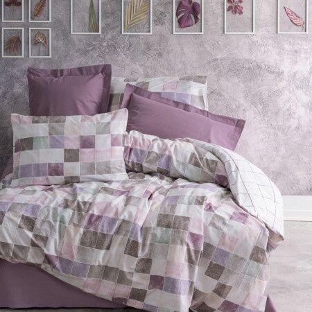 DekorDom Set posteljine Single CB Maro, 140x200cm, Ljubičasti
