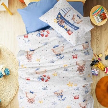 DekorDom Set posteljine CB baby line Seaman, Beli