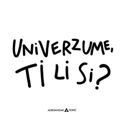 Aca Top Cat Nalepnica Univerzume, ti li si?, 7.5x5.5cm, Bela