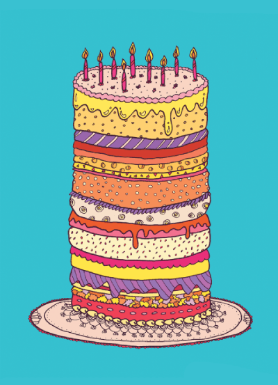 Aca Top Cat Čestitka Torta, Plava