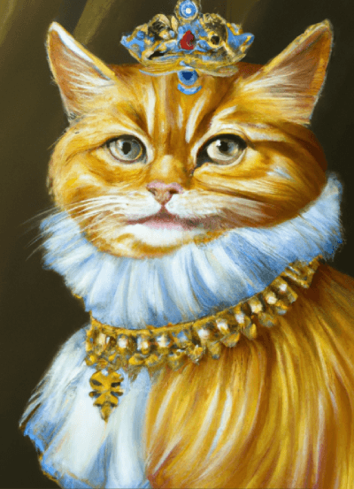 Aca Top Cat Čestitka sa kovertom Mačka sa krunom