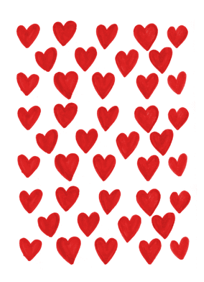 Aca Top Cat Čestitka sa kovertom Crvena srca