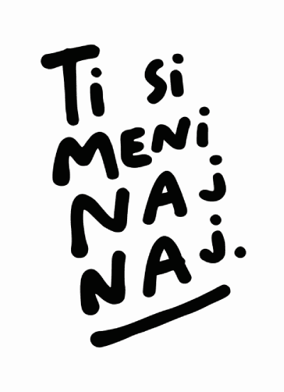 Aca Top Cat Čestitka Ti si meni naj naj, Bela