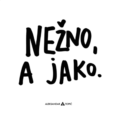 Aca Top Cat Nalepnica Nežno, 7.5x5.5cm, Bela