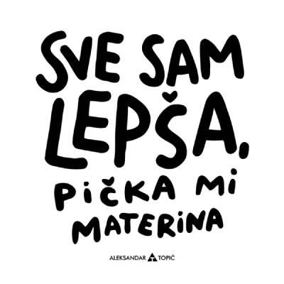 Aca Top Cat Nalepnica Sve sam lepša, 7.5x5.5cm, Bela