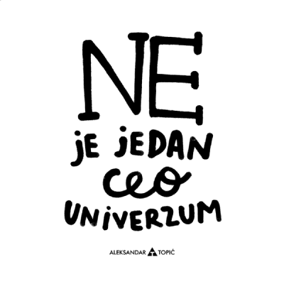 Aca Top Cat Nalepnica Ne, 7.5x5.5cm, Bela