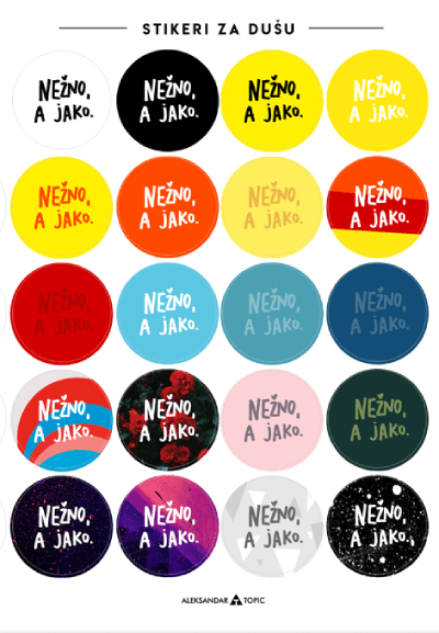 Aca Top Cat Stikeri set Nežno, a jako