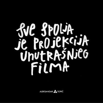 Aca Top Cat Nalepnica Projekcija, 7.5x5.5cm, Crna