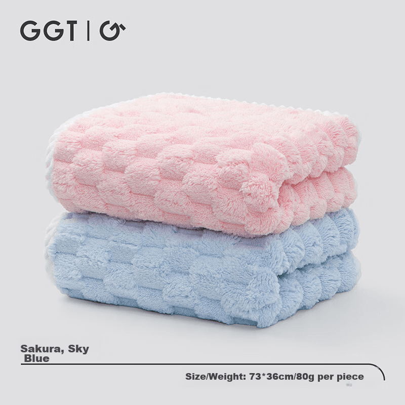 GGT Set peškira, 36x73cm, 2 komada, Roze-plavi