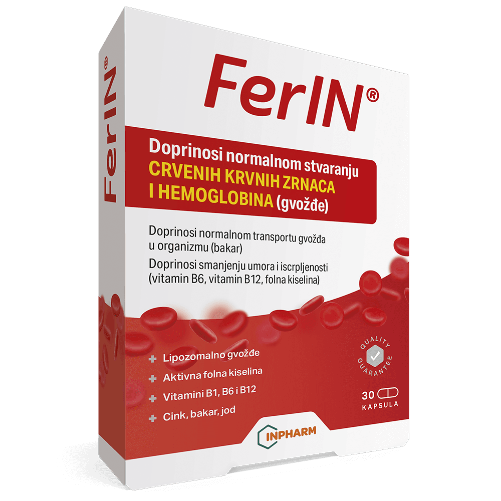 Inpharm FerIN, Za anemiju, 30 kapsula