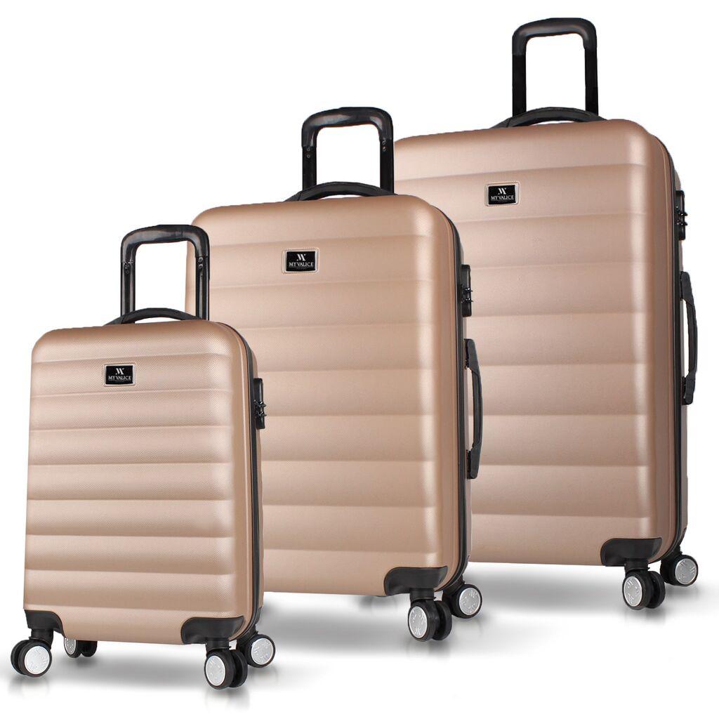 MyValice Set kofera 6414, 3 dela, Zlatne boje