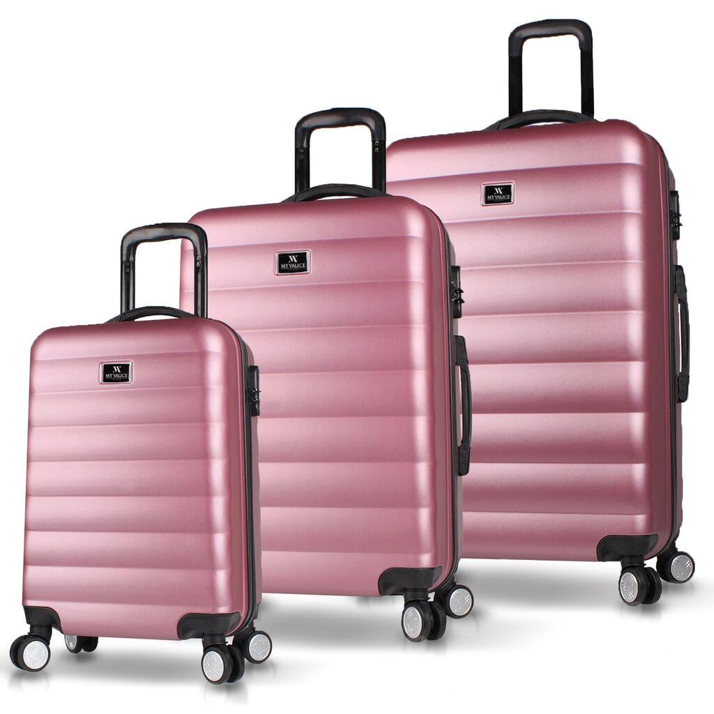 MyValice Set kofera 6421, 3 dela, Rose Gold