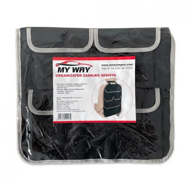 My Way Organizator zadnjih sedišta 600D, Crni