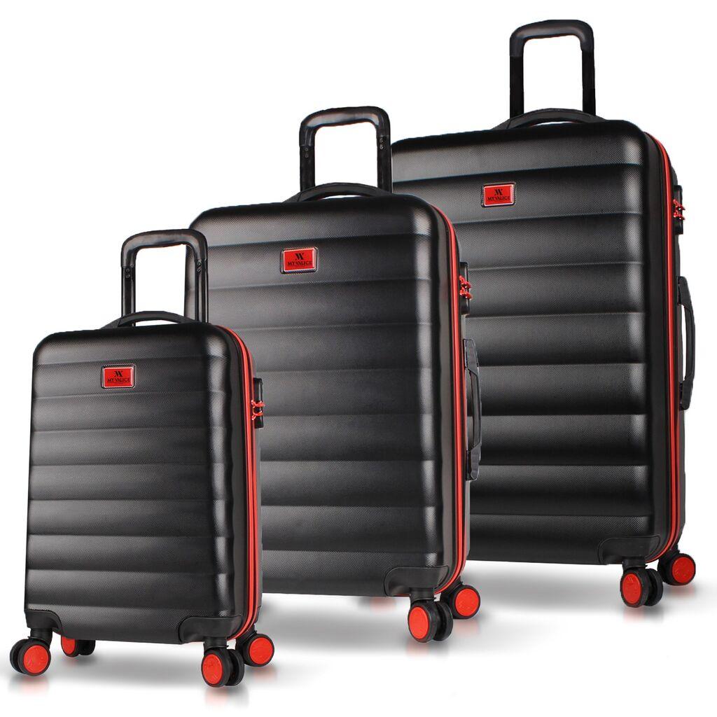 MyValice Set kofera 6391, 3 dela, Crni