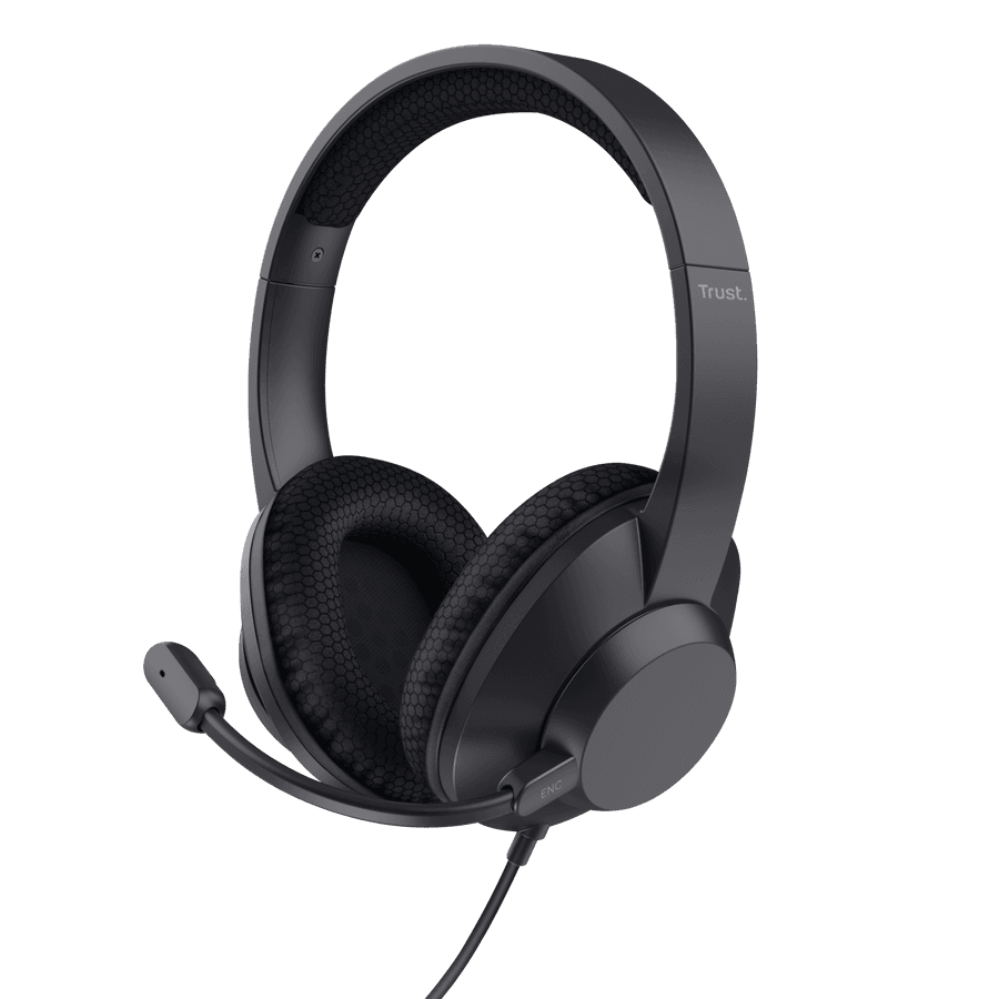 Trust Slušalice AYDA MAX USB HEADSET/USB-C, USB-A/crna