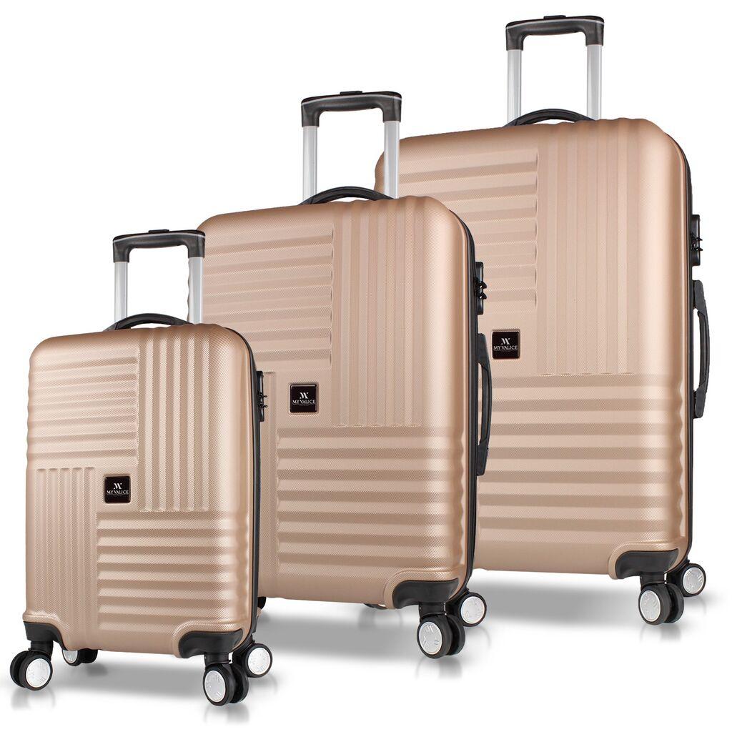 MyValice Set kofera 8104, 3 dela, Zlatne boje