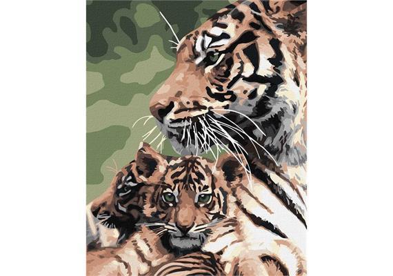 Ideyka Slika po brojevima Prugasta porodica, 40x50cm