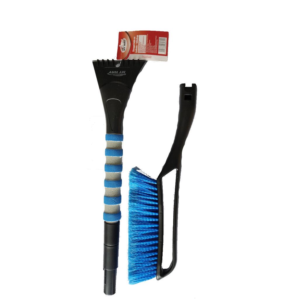 My Way Strugač za led sa teleskopskom četkom, Plavo-crni