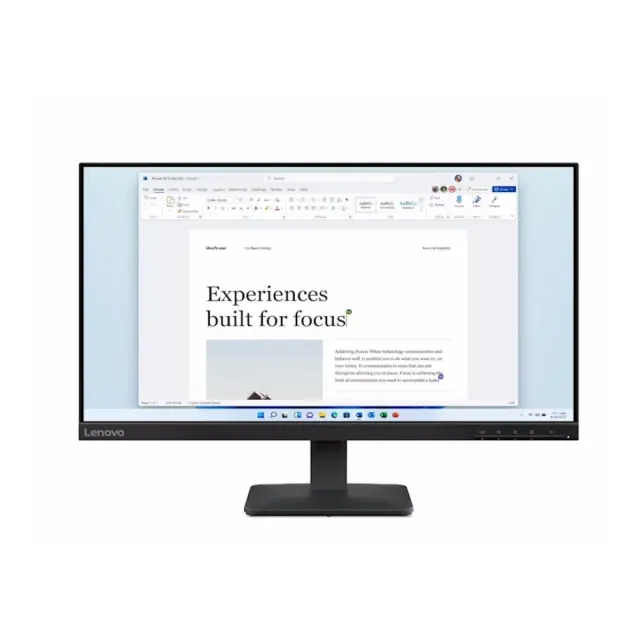 Lenovo Monitor L24-4e, 23.8", IPS, 1920x1080, 100Hz, 4ms, HDMI, VGA, Crni