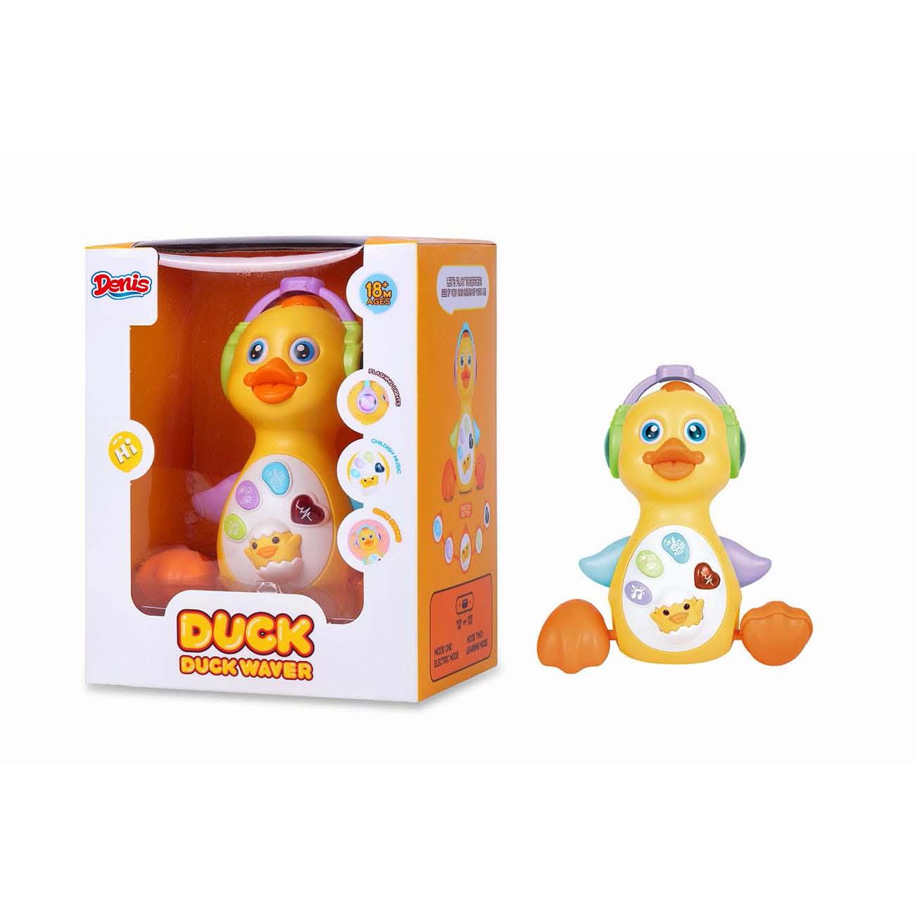 DENIS Muzička igračka za bebe, Patkica sa slušalicama