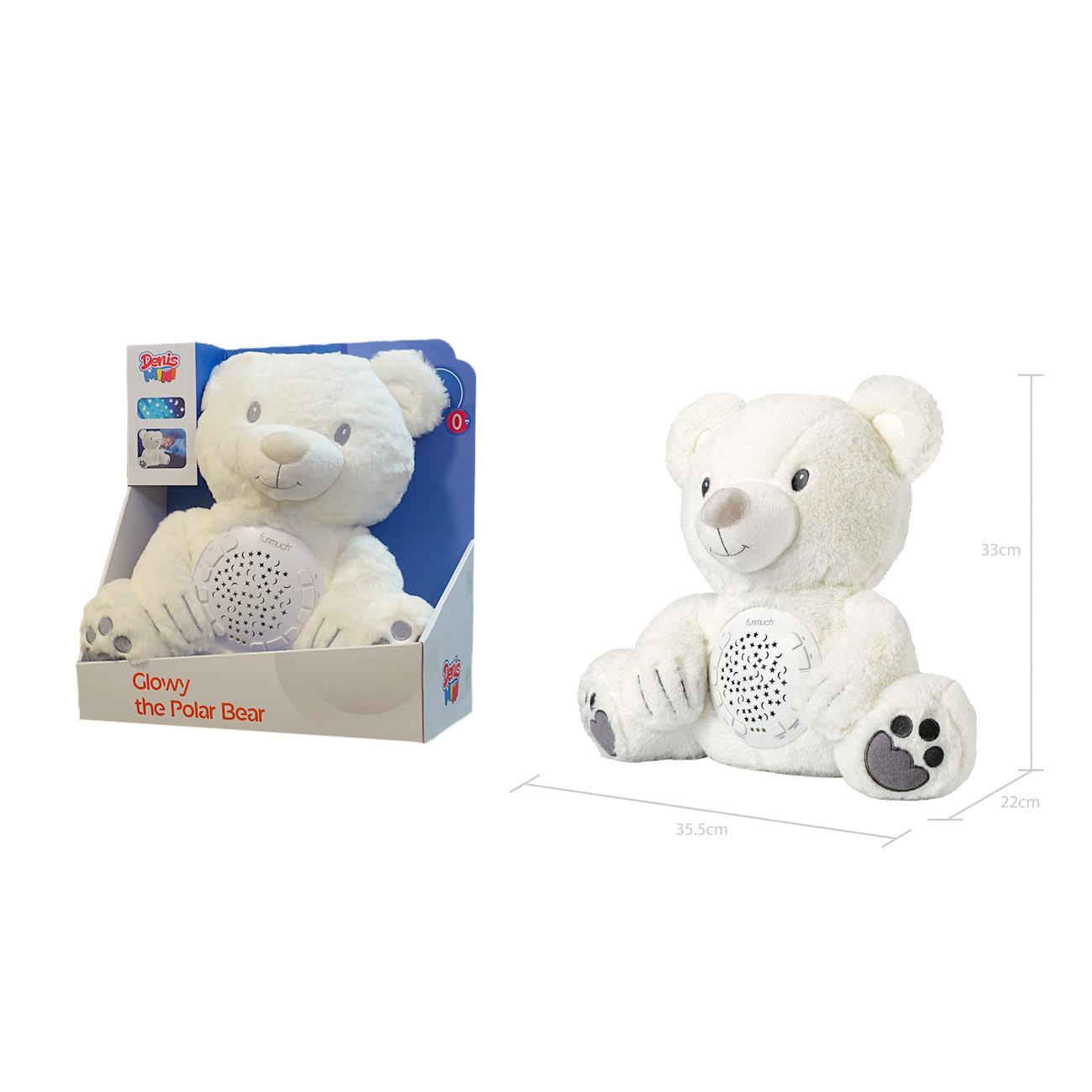 DENIS Plišana igračka Meda Star Pets sa zvukom, Bela