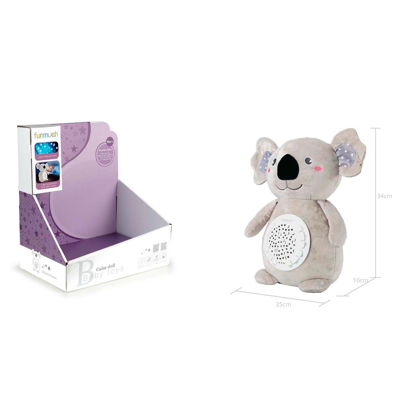 FUNMUCH Plišana igračka Koala Star Pets sa zvukom, Siva