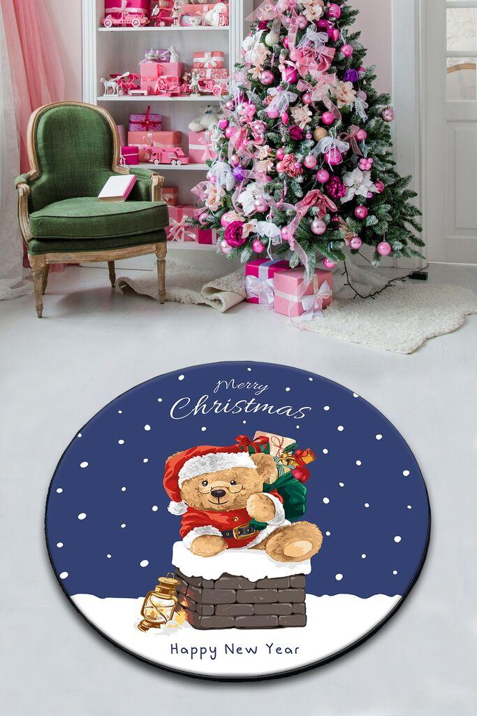Conceptum Hypnose Tepih Happy New Year, 100 x 100cm, Tamnoplavi