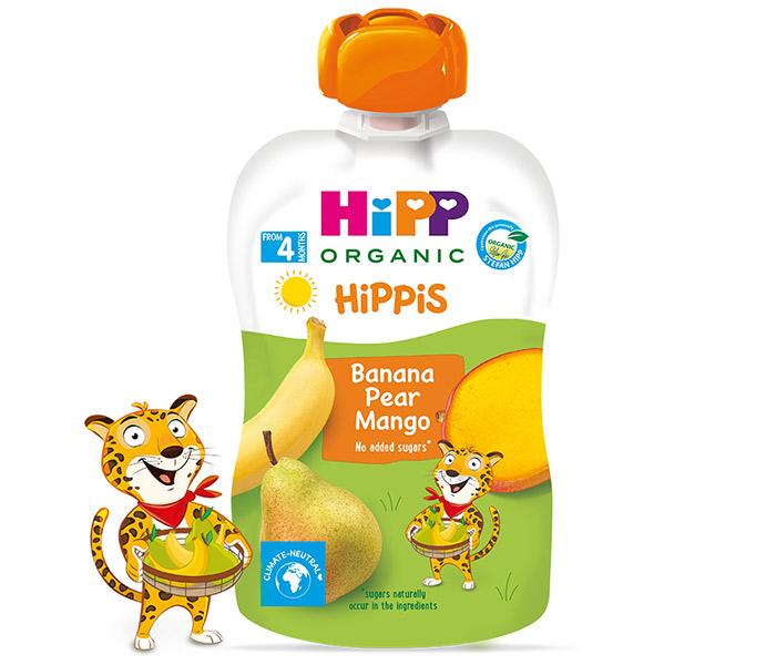 HIPP Voćni pire za bebe banana, kruška i mango 4M+ 100g