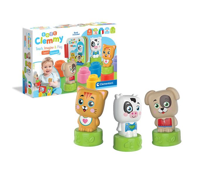 Clementoni Toi Clemmi, kockice za bebe - životinje, šarene