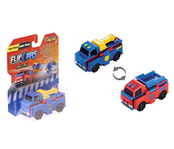 FLIP CARS Kamiončić 2u1 Tow Trucker & Dump Truck