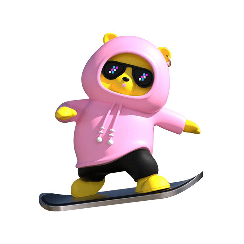 Auto igracka JWD Snowboard Teddy, Roze